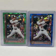 2025 Topps Chrome Update Sapphire #USC193 Kade Strowd RC Green  /99 & Base 