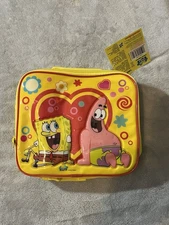 Vintage Viacom 2012 3-Piece SpongeBob Lunch Box Set Nickelodeon Cartoons NWT