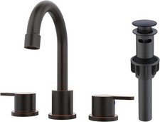 Oil Rubbed Bronze 2-Handle 8" Widespread Bathroom Sink Faucet