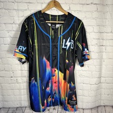 NEW Lightning In A Bottle LIB Glitch Baseball Jersey Large Festival Campout