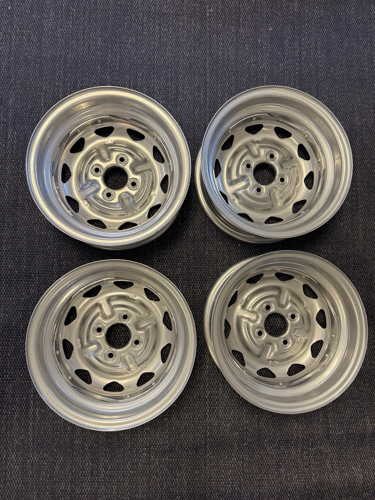Lotus Elan Restored 13” Wheels - Restored new. Bolt Pattern: 4x3.75" or 4x95mm