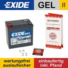 Kawasaki ZZR 1100, 1993-2001 (ZXT10D) Batterie Gel EXIDE (inkl. 7,50€ Pfand)
