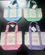 LIMITED EDITION Trader Joe’s Spring Pastel Mini Tote Bags 2025 NWT set Of 4