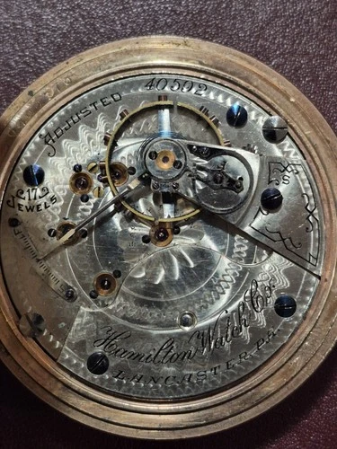 Antique Hamilton PW 1898c Grade 926, Model 1, Class 3, 17j 18s  10kt GF.