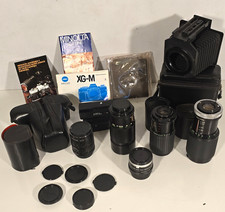 Minolta XG-M SLR Accessories Lot: Manual, Vivitar Macro Zoom, Tubes, 3X TC