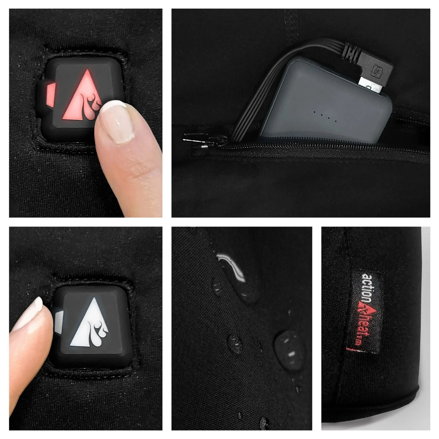 ActionHeat AH-HAT-5V-01-L-X 5V Battery Heated Winter Hat, L/XL, Black