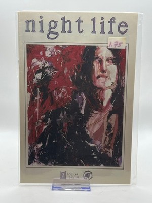 Night Life Magazine Issue 2 Vintage Art Cover Zine Price Sticker 1.75 Bagged
