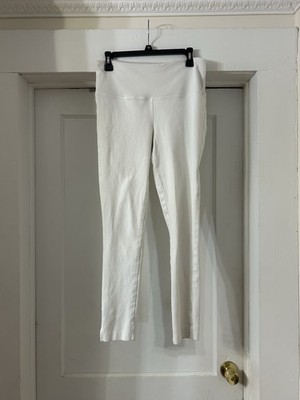 Lysse High Rise Shaping Leggings Women's Large White Denim Stretch Waist Skinny