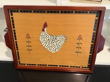 Vintage Warren Kimble Rooster Country Decor Serving Tray 18