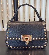 Valentino rockstud small handbag in grainy calfskin black - BNWT