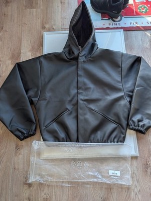 Yeezy JC-01 Hooded Zip Up Jacket Large/XL ( Size 3 ) NEW! Black Pleather 