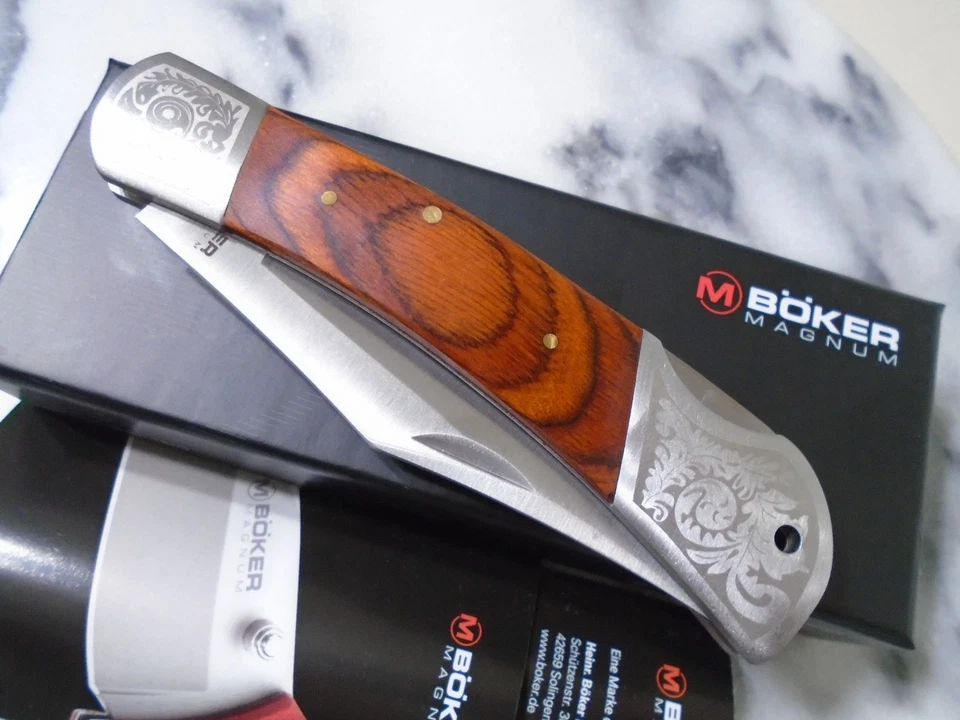 Boker Magnum Fancy Pakkawood 大号锁背口袋刀折叠猎人 01SC002 — 第 4/4 张图片