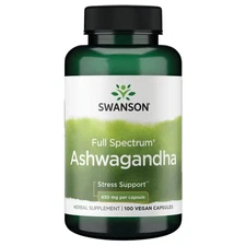 Swanson Full Spectrum Ashwagandha, Whole Root Herbal Formula, 450 mg/ 100 Caps