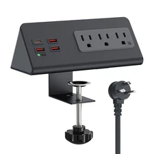 Nightstand Charging Station with PD 20W USB C, Nightstand Edge Power Strip wi...
