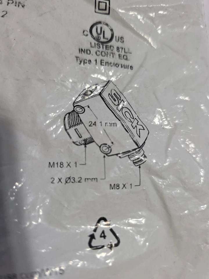 SICK WTB15-B2231 / WTB15B2231 1050029 PNP/NPN M8 4 PIN 10-30 VDC LN1426 NEW USA - Image 3 of 4