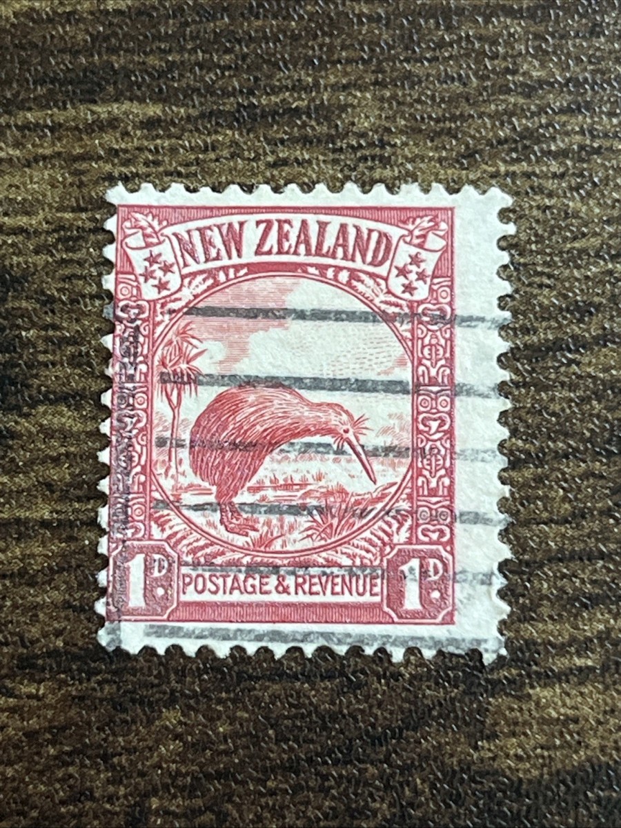 New Zealand 1935 Pictorials 1D One Penny Red Kiwi Used Actual