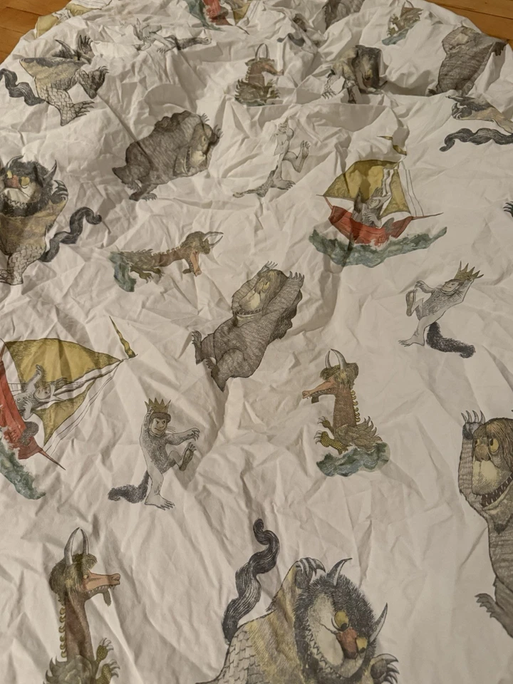 POTTERY BARN KIDS WHERE THE WILD THINGS ARE 100% COTTON TWIN FITTTED SHEET Only - Image 2 of 3