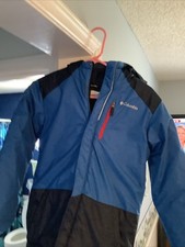 Columbia Youth Unisex Blue And Black puffer Coat Jacket Medium 10/12 Kids,