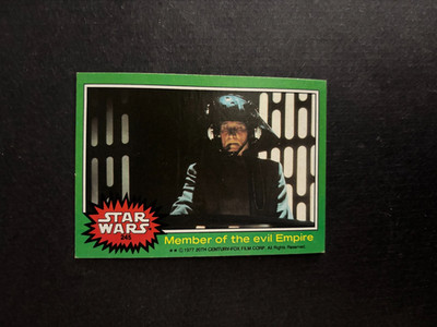 1977 STAR WARS SERIES THREE  (GREEN )  #245  EVIL EMPIRE  EX-MT