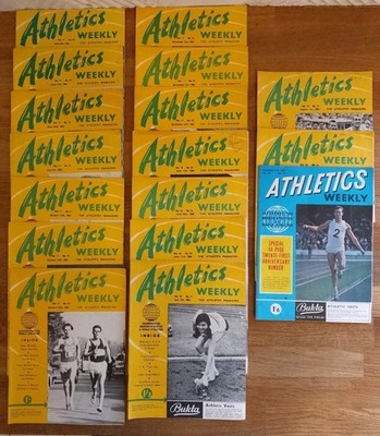 MAGAZINES - Bundle Of X17 Copies Of Vintage Athletics Weekly Magazine 1960s 