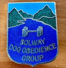 Solway Dog Obedience Group enamel dog badge