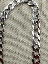 Mens Women  s 9 Inch Cuban Link Bracelet 925 Silver 6mm 7.88 Grams Made In Italy