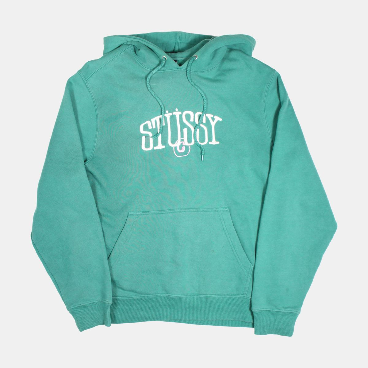 Stussy Hoodie Size S Mens Green Cotton UK