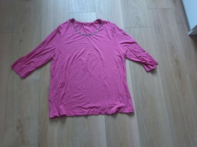 Shirt T-Shirt Damenshirt Basler Pailletten am Ausschnitt Gr 46