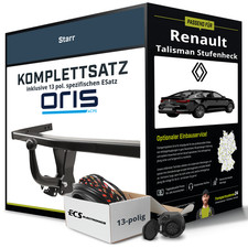Für RENAULT Talisman Stufenheck LP Anhängerkupplung starr +eSatz 13pol 15- NEU