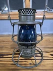Antique Adams & Westlake Kerosene Lantern  -   WW1 Military "ADLAKE"  Teal Globe