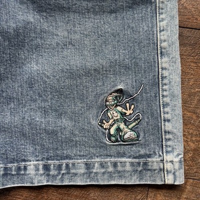 Vintage Y2K Unisex 29” JNCO Skribbler Embroidered Baggy USA Made