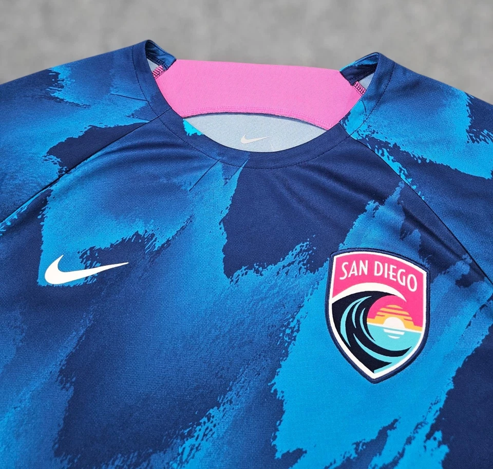 Camiseta deportiva Nike Dri-Fit San Diego Wave XXL prepartido azul/rosa para hombre Foto 2 de 4