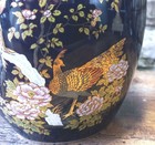 Vintage Japanese Vase Peacock Colbert Blue With Gold Trim  Tree Bud Vase — photo 5
