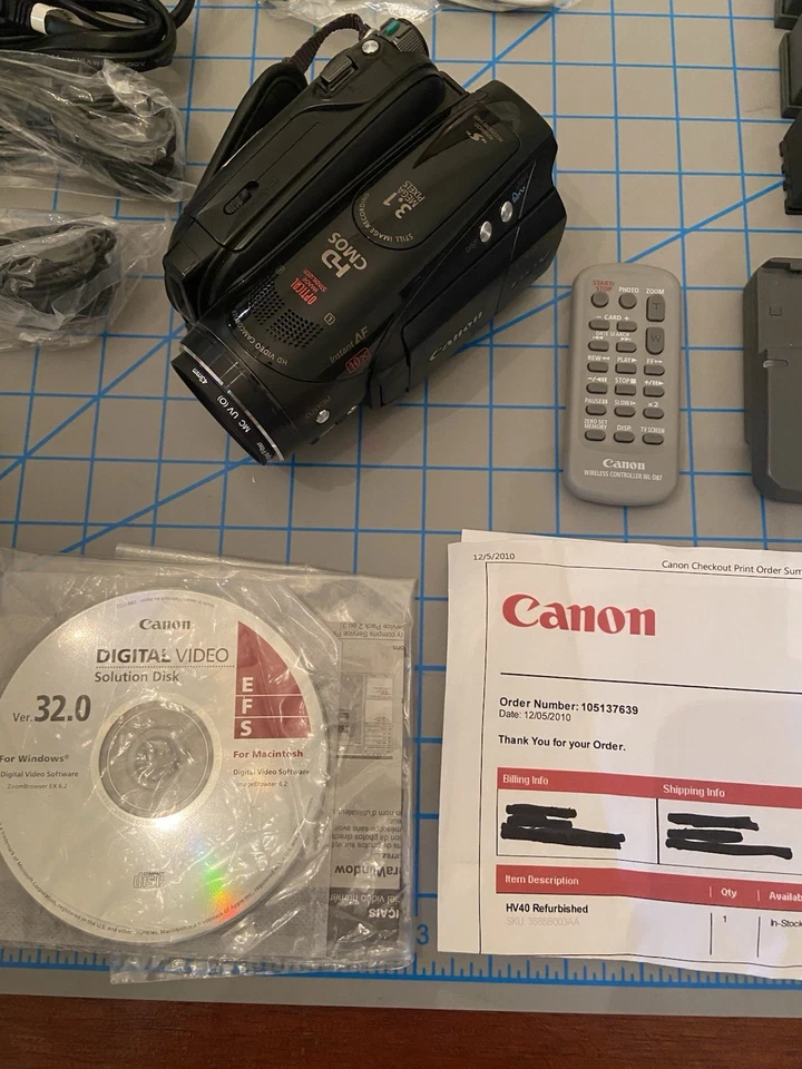 Canon HV40 High Definition DV Camcorder. Apple Thunderbolt 2 & 3 Included - Image 2 of 4