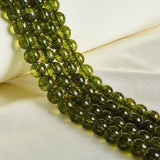 60pcs 6mm Natural Peridot Beads Gemstone Round Loose 6mm,