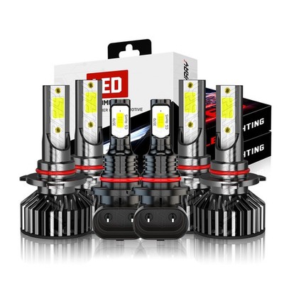 Para For Toyota 4Runner 2003 2004 2005 Faros LED+Bombillas antiniebla Blanco 6x