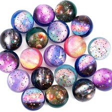Pllieay 20PCS Bouncy Balls, Space Bouncy Balls Bulk 32mm Space Theme Bouncy B...