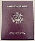 1992-S $1 Proof American Silver Eagle in Box w/ COA