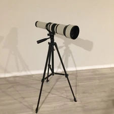 Opteka LR 1300 HD 650-1300mm f8-16 T-Mount Telephoto Zoom Lens w Stand