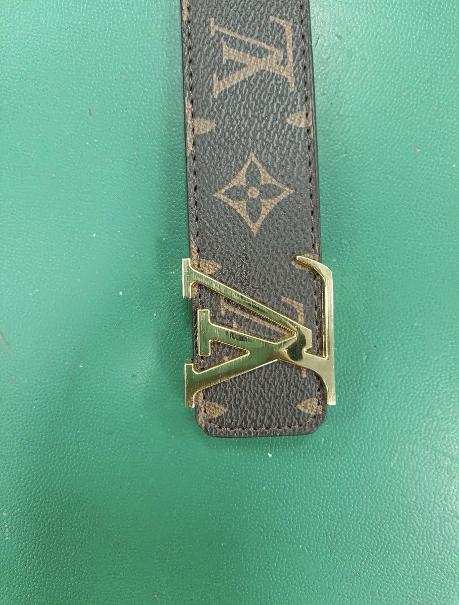 Louis Vuitton Men's Brown Monogram Dress Belt with LV Logo Buckle | eBay Louis Vuitton Men's Brown Monogram Dress Belt with LV Logo Buckle | eBay