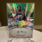 2025 Rasheer Fleming Topps Chrome Green Refractor Future Stars Auto /99 Rookie