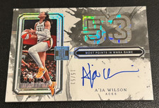 A'Ja Wilson 2025 Panini Impeccable WNBA Stats Autographs Auto #'d /53