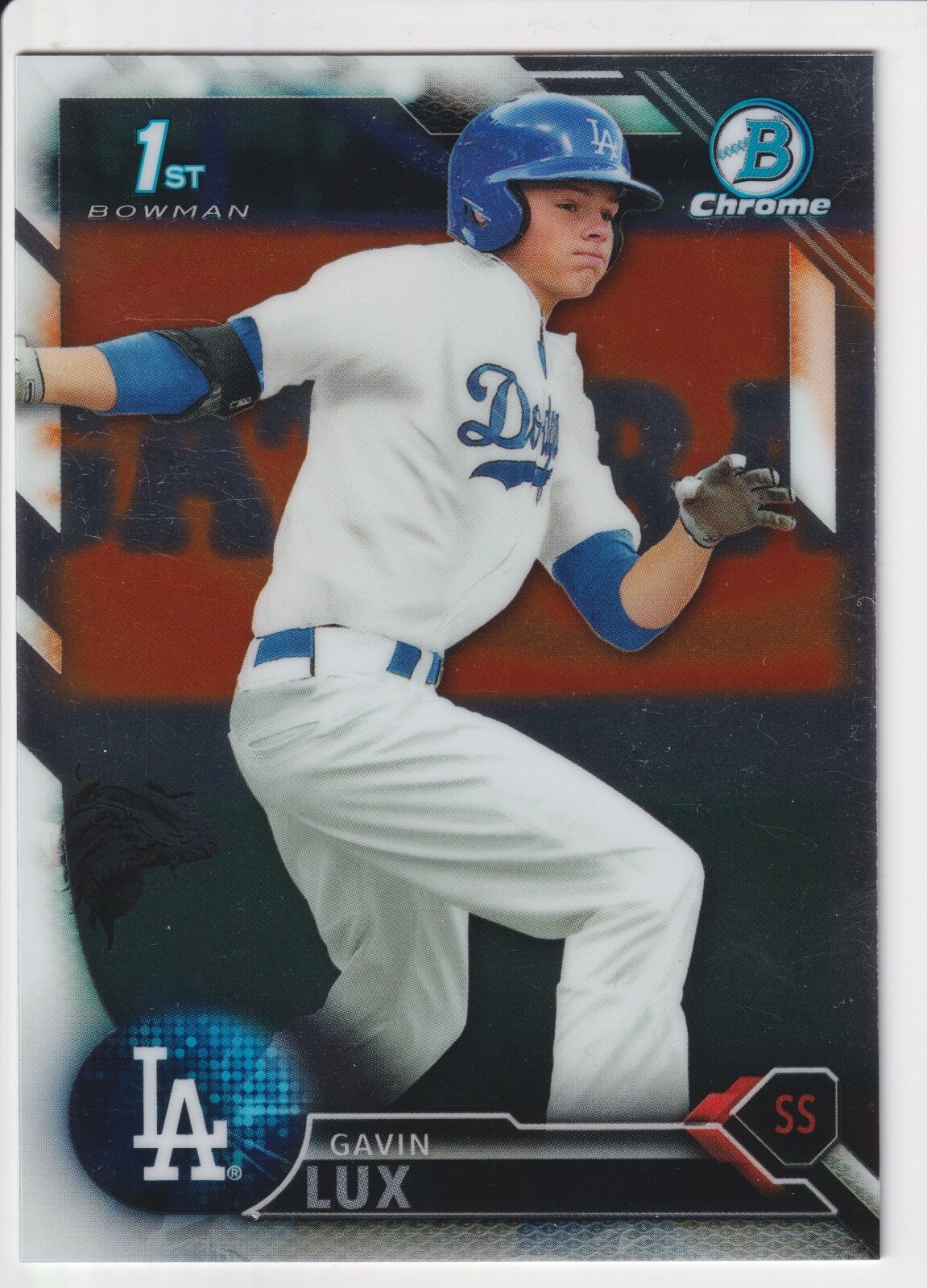 2016 BOWMAN DRAFT GAVIN LUX BDC-67 1ST BOWMAN CHROME LA DODGERS