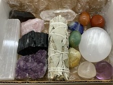 Kit de curación de cristales premium de 15 piezas en caja, ¡juego de regalo de cristales!