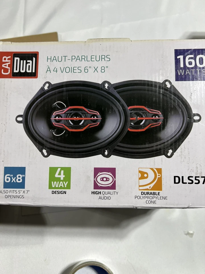 Car dual 6x8 speaker set 160 Watt Dls574 - Image 4 of 4
