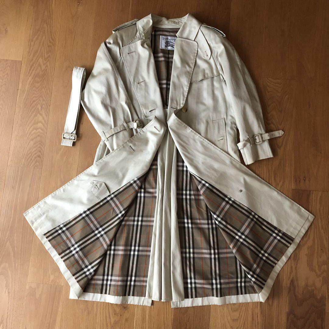 M Women'S Burberry Trench Coat Nova Check White Tag