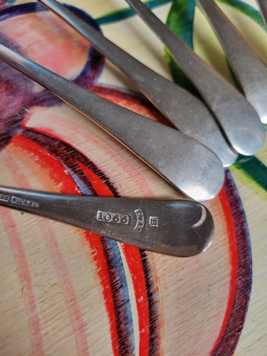 Vintage 6x Nickel Stainless Teaspoons - Picture 2 of 7