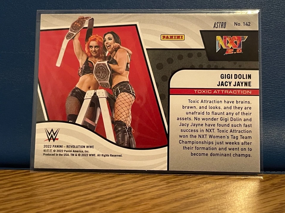 2022 Revolution WWE Gigi Dolin/Jacy Jayne TOXIC ATRACTION ASTRO PARALLEL SP #142 - Image 2 of 2