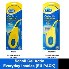 Scholl Gel Activ Every Day Shoe Insoles for Men/Women Choose Yours -Trim To Size