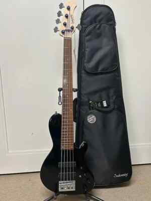 Sadowsky Metroline 24 Fret Singlecut 5 String Soapbar Bass Morado Board Black